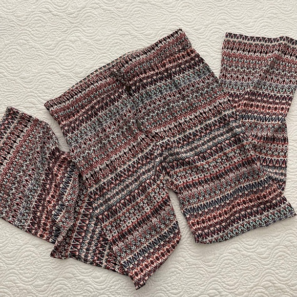 Anne Carson Wide Leg Pants Geometric Print Size Large - Picture 2 of 13